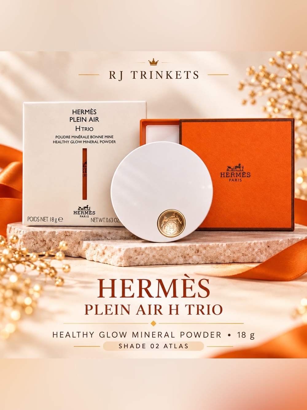 Hermes Plein Air H Trio Healthy Glow Mineral Powder